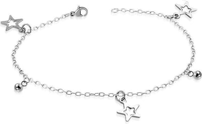 Amanto Armband Estelle Star - 316L Staal - Bedel - Ster - 17+7cm
