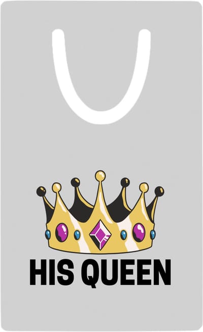 Hacebo® - His queen metalen boekenlegger - Verjaardag - Haar - Hem - Grappige tekst Bladwijzer boekenleggers - 7.6 cm x 5cm