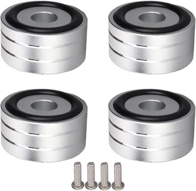 Speaker Spikes - Isolatie Voet - Audio Stabilisatie - Luchtvaart Aluminiumlegering - 40x20mm - Zilver