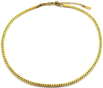 Ketting 4,5 mm - RVS - Lengte 40-45 cm - Goudkleurig