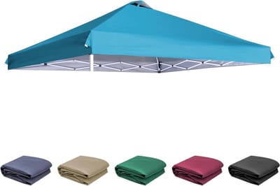 Luifel Afdekking - Reservehoes Zonnezeil - Buitenactiviteiten Bescherming - Dubbele Ventilatieopeningen - 366 x 364 cm - Turkoois