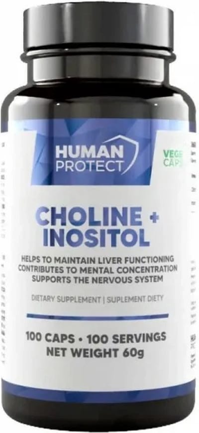 Human Protect - Choline + Inositol - 100 caps - 100 doseringen - Choline - Inositol