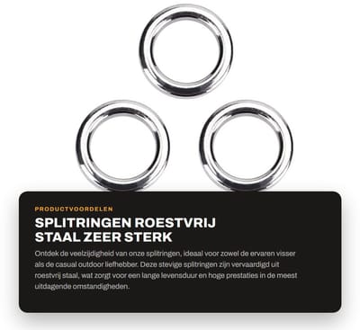 Dailygoods- Splitringen 50 Stuks - Roestvrij Staal - Zeer Sterk - Kettingverbinder - Visserijring - Lichtgewicht Accessoire - Hengelringen