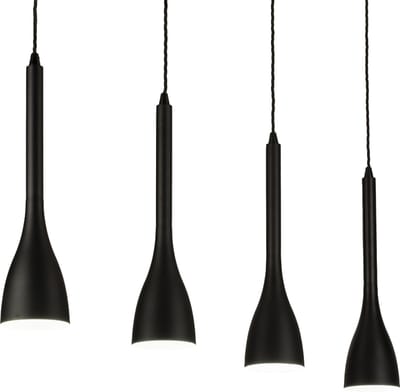 Lumidora Hanglamp 74968 - ZARA - 4 Lichts - GU10 - Zwart - Metaal