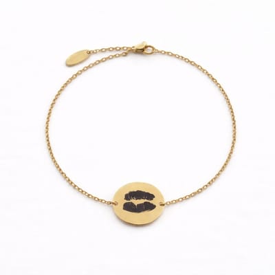 Armband met Kus Afdruk Goud
