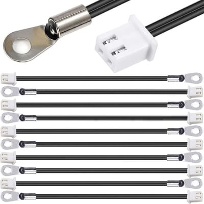 BRENZOOS- Temperatuursensor - 10 Stuks NTC Thermistor Probe - Temperatuurmeetbereik - Geschikt voor Airconditioners - Duurzaam en Lichtgewicht - Eenvoudige Installatie - Temperatuursonde
