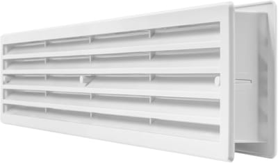 Ventilatierooster Deur Wit Kunststof 18 x 4 Inch - Universele Lucht Ventilatie voor Binnen- en Garagedeuren