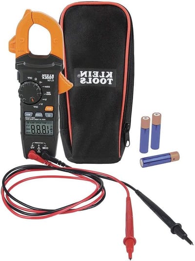 Digitale klemmeter - Ampèremeter voltmeter - Elektrische metingen - Contactloze spanningstester - 400 Amp AC/DC - Oranje
