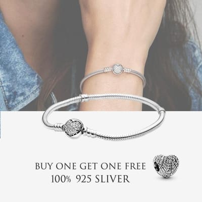 Nouveau Bracelet Chaîne Serpent en Argent Sterling S925 Moments Fermoir O Couronne Compatible Breloques Argent Original Pour Femmes Fabrication de Bijoux DIY 18cm abricot