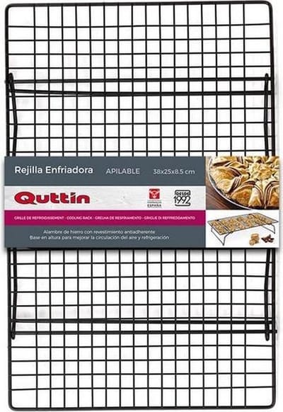 Quttin afkoelrek / taartrooster 38 x 25 x 8,5 cm zwart