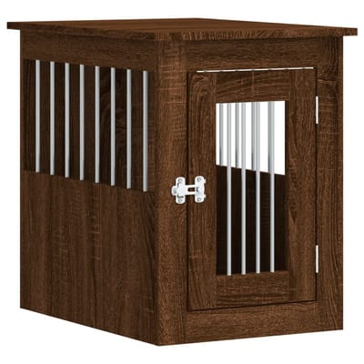 vidaXL - Hondenbench - 45x62x59 - cm - bewerkt - hout - bruin - eikenkleur