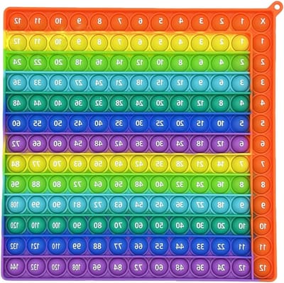 Educatieve Regenboog Vermenigvuldigingstabel - Speelgoed voor Kinderen om Vermenigvuldigen te Leren, Stress te Verminderen en Spelenderwijs Wiskunde te Oefenen