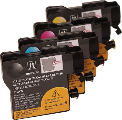 ABC huismerk Set 4x inkt cartridge geschikt voor Brother LC-985 DCP-J125 DCP-J315W MFC-J220 MFC-J265W DCP-J515W MFC-J415W DCP-J140W MFC-J265 MFC-J415