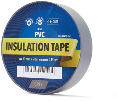 YellowBand Premium PVC Isolatietape 19mm x 20m Grijs