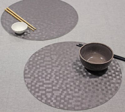 Wicotex - Placemats Dijon stone - Ronde Placemat easy to clean 12stuks