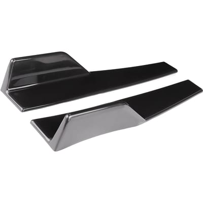 Paar Universele Zijskirt Rocker Splitter Zijvleugel Vleugel Diffuser Auto Bodykit Glanzend Zwart 17,7x3,3in black