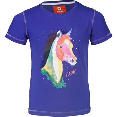 T-shirt met opdruk voor meisjes Red Horse Ss22