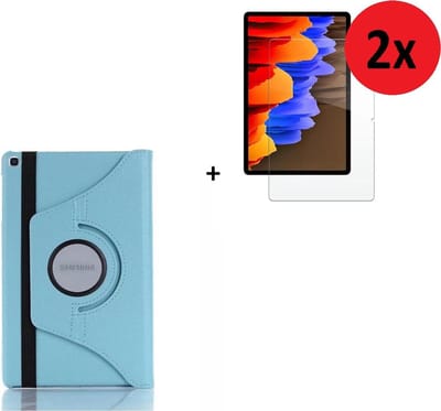 Samsung Galaxy Tab A7 2022 hoesje - 10.4 inch - Samsung Tab A7 2022 Screenprotector - Samsung Tab A7 2020 hoesje Turquoise + 2x Screenprotector