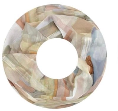 Dunne Colsjaal - Print - (32821#) - Taupe