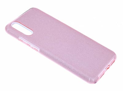 Ntech Hoesje Geschikt Voor Samsung Galaxy A70/A70s Glitter TPU Back Cover Hoesje - Roze