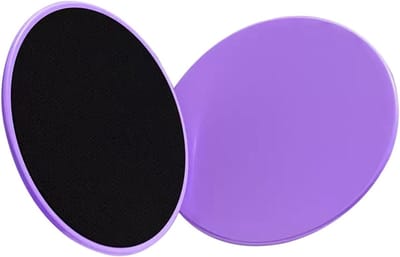 Zweefschijven Oefeningen - Balans Schuifregelaars - Coretraining Thuis - Duurzaam ABS Materiaal - 17.5 cm Diameter - Paars