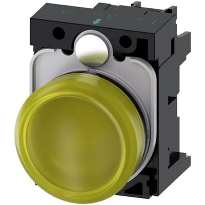 Siemens 3SU1102-6AA30-1AA0 Verlichte melder Plat Geel 24 V/AC, 24 V/DC 1 stuk(s)