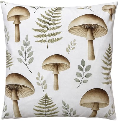 Clayre & Eef Sierkussen 45x45 cm Beige Polyester Paddenstoelen