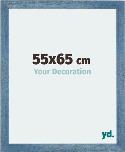 Your Decoration - Fotolijst 55x65 cm - MDF - Helder Blauw Geveegd - Mura