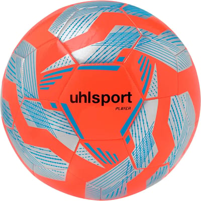 Uhlsport Player Trainingsbal - Fluorood / Zilver / Cyaan | Maat: 5