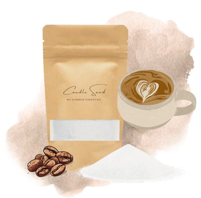 Candle Cocktail® 1 KG Geurend Kaarsenzand | Coffee Brew | Incl. 15 Lontjes