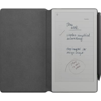 reMarkable Book Folio Premium Leather Black voor Paper Pro Move 7,3"