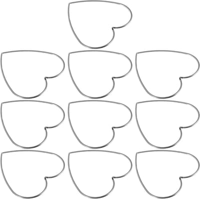 Dromenvanger Ringen - Hartvormige Krans - DIY Knutselen - Stabiele Metalen Constructie - 12 Stuks - Zilver