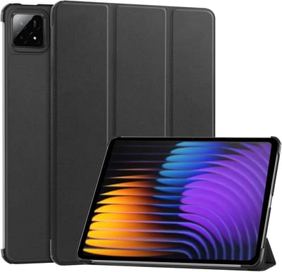 Tablet Hoes Geschikt voor Xiaomi Pad 7 / 7 Pro | Book Case met Standaard | Kunstlederen Beschermhoes | Tri-fold | Zwart