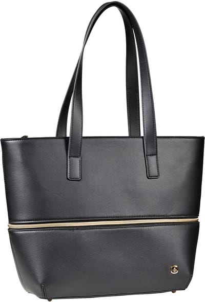 WENGER Schoudertas Eva 13'' Women’s Expandable Tote Black / Floral Zwart Veelkleurig