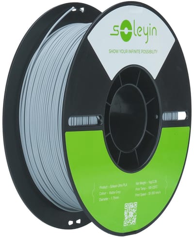 Creality Soleyin Ultra PLA filament - 3D Printer Filament - 1,75 mm 1 kg - 3D-print verbruiksmateriaal - mat grijs