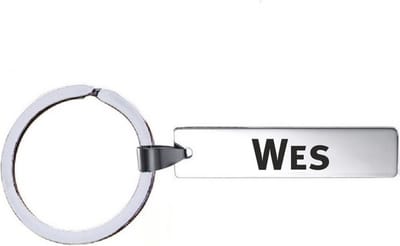 Sleutelhanger Met Naam - Wes - RVS