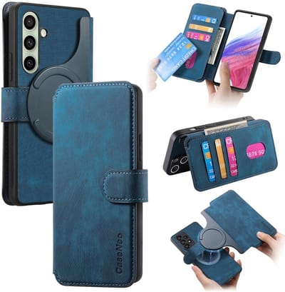 CaseNeo Hoesje - Geschikt voor Samsung Galaxy A56 Hoesje - CaseNeo 2-in-1 Book Case & Back Cover - Blauw