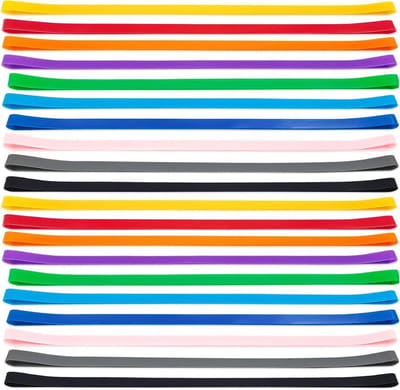 20 Stuks Brede Rubber Bands - Herbruikbare Silicone Elastieken voor Kantoor, Thuis en Schoolgebruik, Ideaal voor Boeken en Notitieblokken