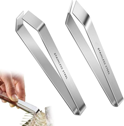Set van 2 RVS Haringbeen Pincetten voor Vis, Kip en Eend - Perfect voor Botjes en Graten
