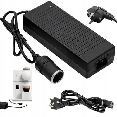 Voeding Omvormer - spanningsomvormer - 240V naar 12V DC - 180W 15A Vermogen - 6x Beveiliging - Voor Koelbox en Luchtcompressor - Caravan & Huis