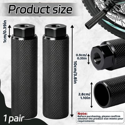 Dailygoods- Fiets Voetsteunen Aluminium - Universele Bike Pegs - BMX Stuntpinnen - Mountainbike Accessoires - 2 Stuks - 100 x 28 mm - Fietssteunen