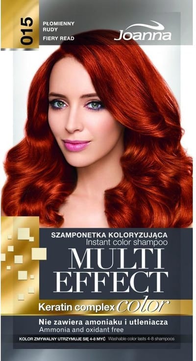 Joanna - Multi Effect Keratin Complex Color Instant Color Shampoo 015 Flame Rudy 35G