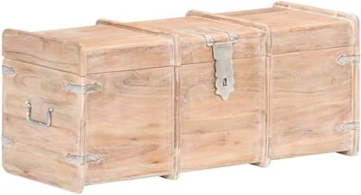 Opbergkist Hout - Opbergbox Tuin - Spullen Opbergen - Massief Acaciahout - 90x40x40 cm - Natuurlijk Hout
