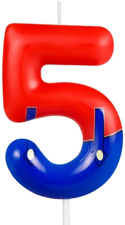 Dailygoods- Taartdecoratie 5e Verjaardag - 3D-Kaarsen - Verjaardagskaarsen - Feestaccessoires - Verjaardagsdecoratie - Geschikt voor Jongens en Meisjes - Verjaardagskaars