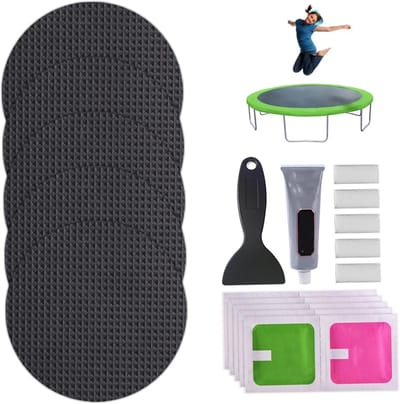 Trampoline Reparatie Set - Gaten Herstellen - Veilig Springplezier - Compleet Inclusief Lijm - 10x10cm Patches