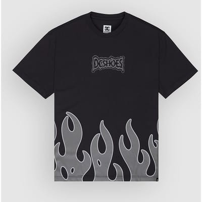 DC Burning Diamonds T-Shirt zwart