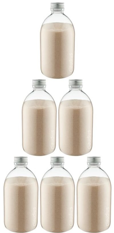 Scrubzout Amandel - 650 gram - Fles met aluminium dop - set van 6 stuks - Hydraterende Lichaamsscrub