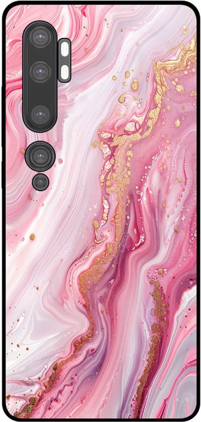 Smartphonica Telefoonhoesje Geschikt voor Xiaomi Mi Note 10 / 10 Pro met marmer opdruk - TPU backcover case marble design - Roze geschikt voor Xiaomi Mi Note 10;Xiaomi Mi Note 10 Pro