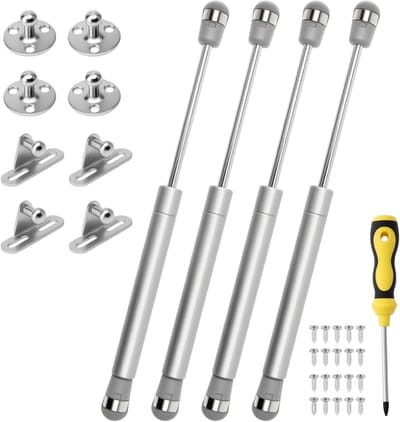 Gasdrukveer Set van 4 Stuks, 200 N/20 kg, Voor Keuken- en Meubeltoepassingen, Schokdemper en Soft Close Mechanisme