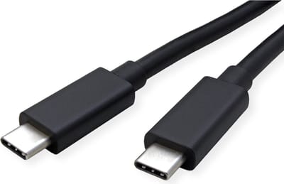 ROLINE USB4 Gen3x2 Kabel, C-C, M/M, 8K UHD-2, 40Gbit/s, 240W, zwart, 0,5 m